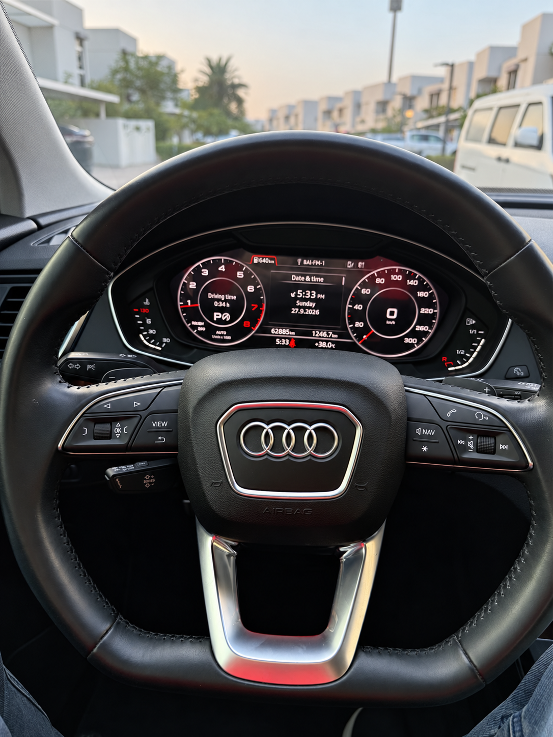 White Audi Q5 S Line 2020